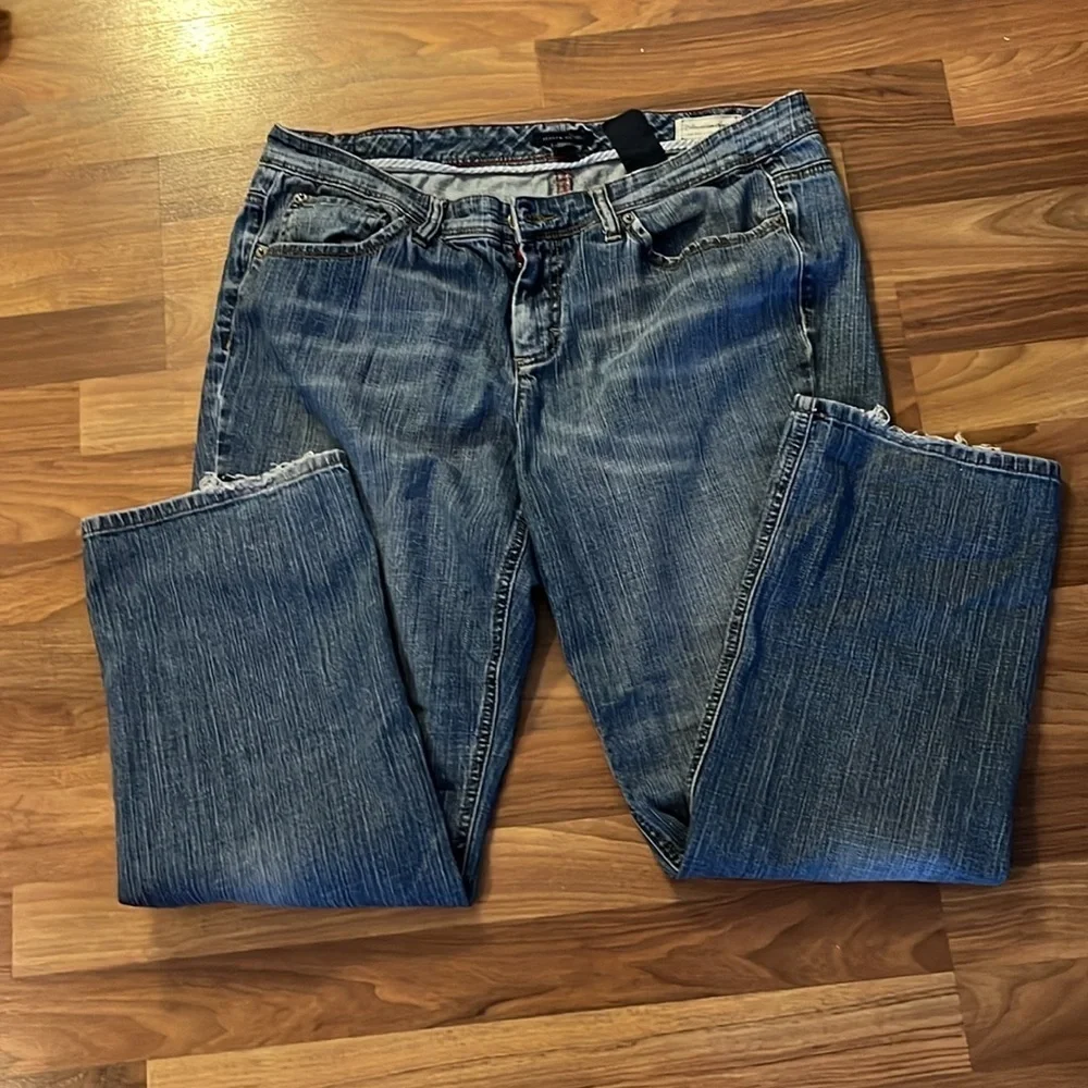 Acid wash wide leg straight leg jeans